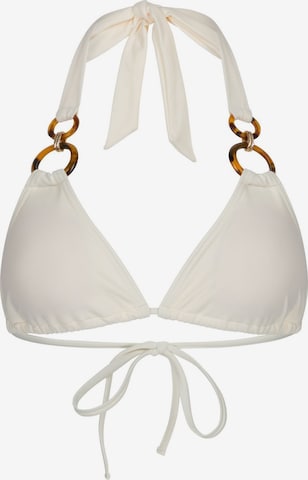 Triangle Hauts de bikini Moda Minx en blanc : devant