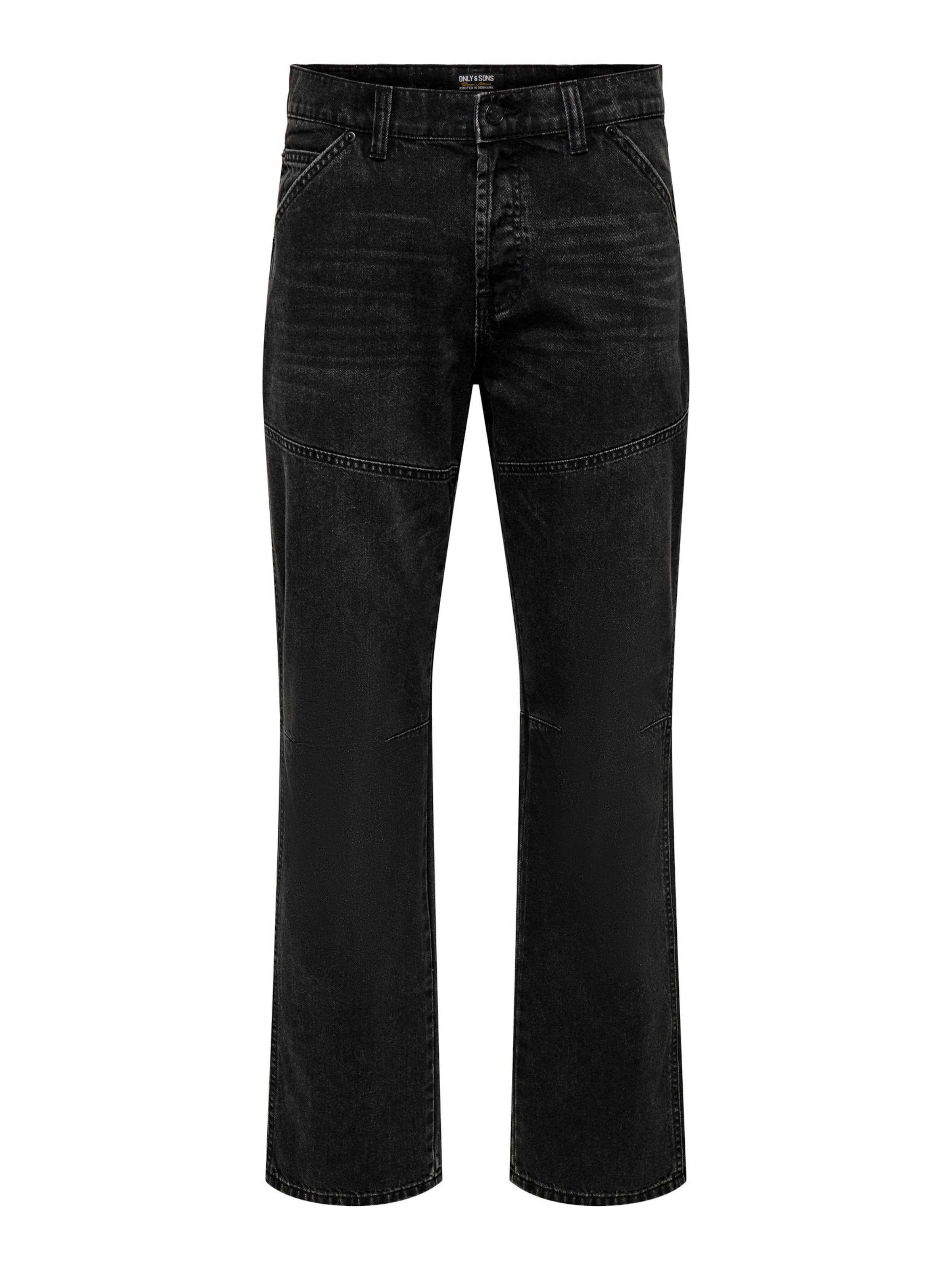 Only & Sons Regular Jeans 'EDGE' in Schwarz: Vorderseite