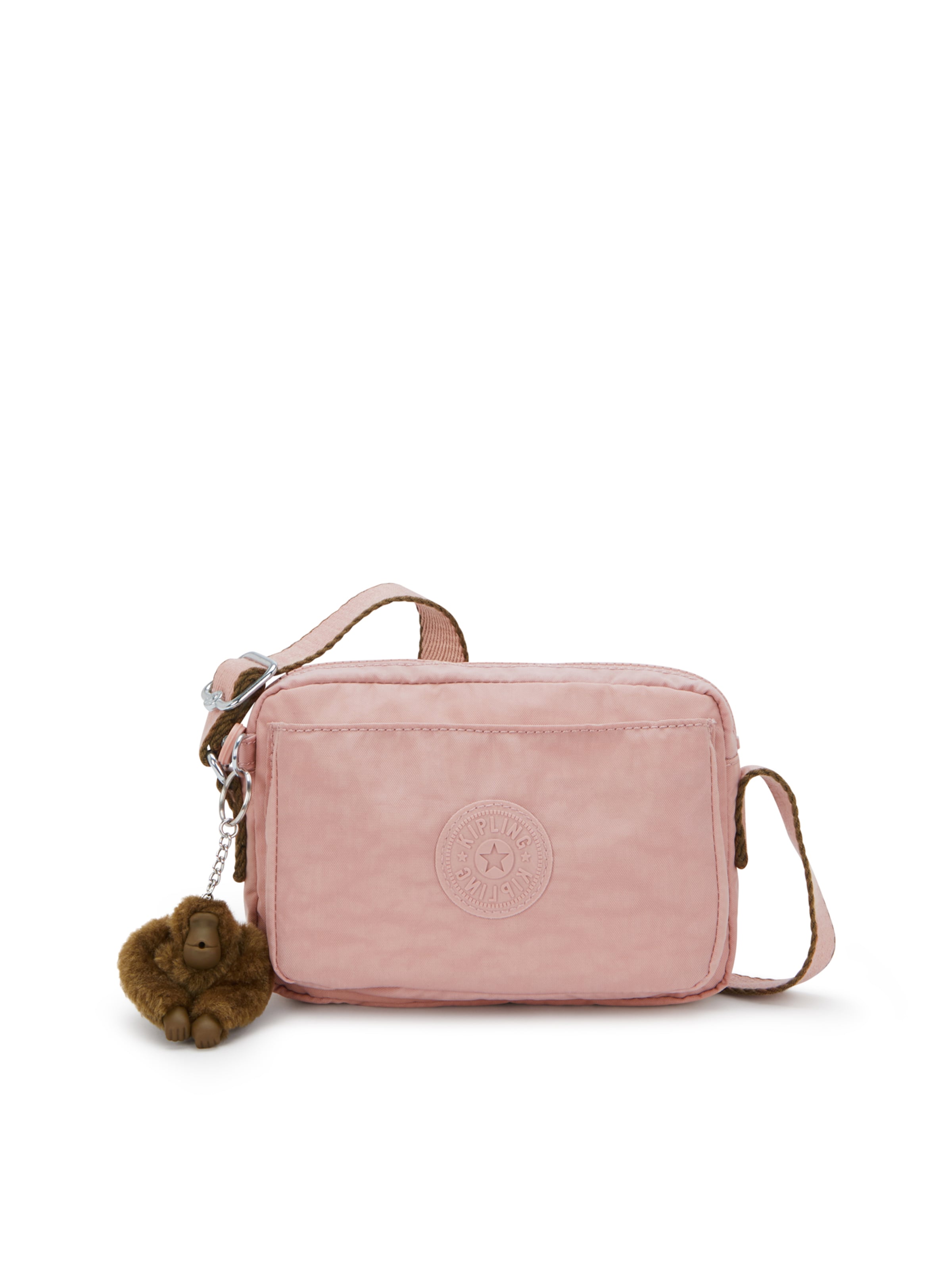 KIPLING - Mala de ombro 'Abanu' em rosa: frente