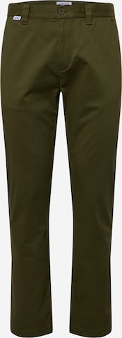 Tommy Jeans Slim fit Chino Pants 'AUSTIN' in Green: front