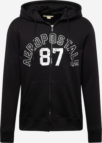 AÉROPOSTALE Sweatjakke i sort: forside