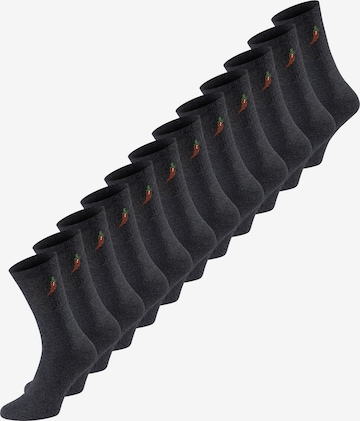 Chili Lifestyle Socks ' Arbeit ' in Black: front