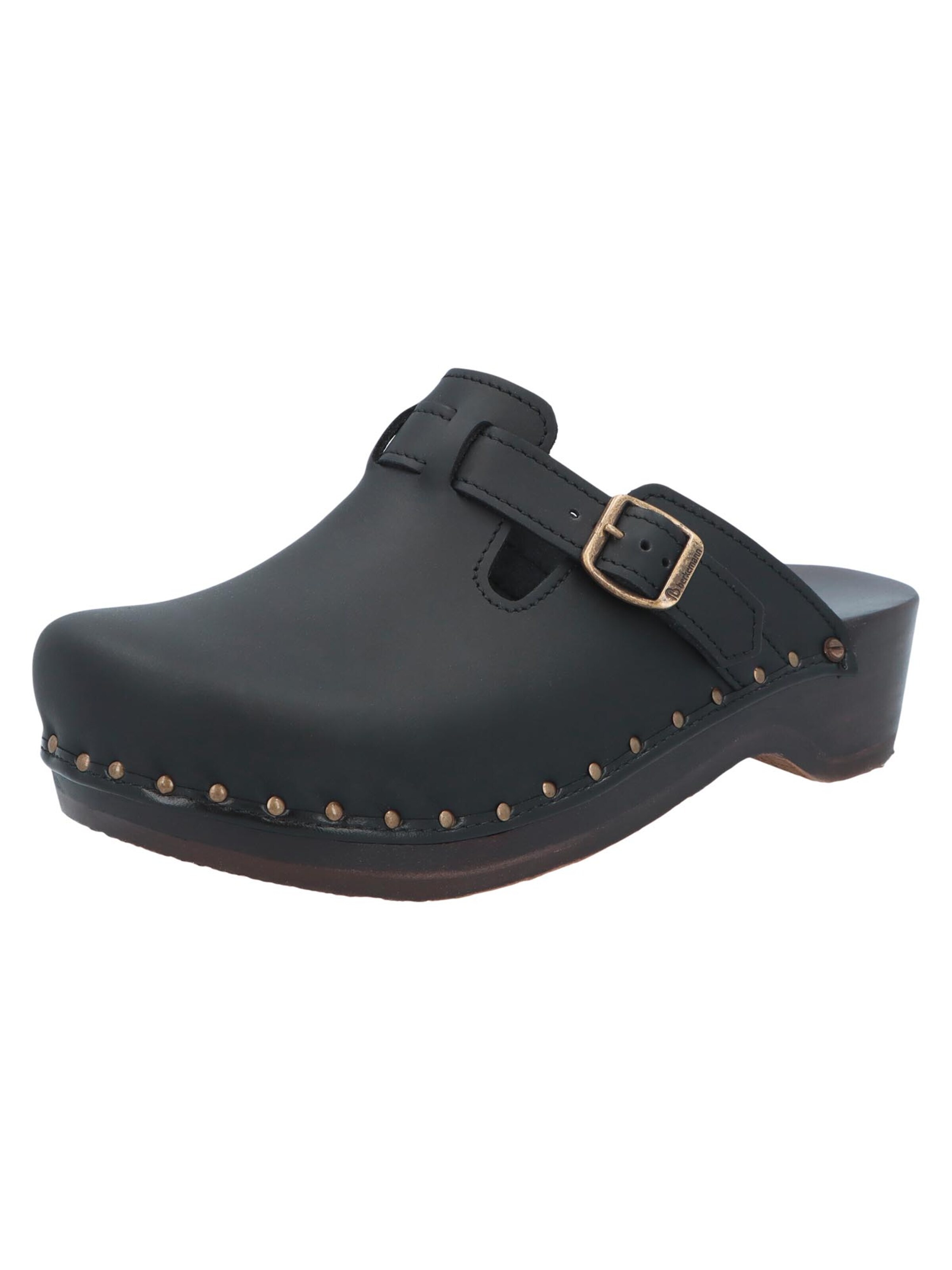 BERKEMANN Clogs 'Riemen-Toeffler'‌‌‌‌ in Schwarz
