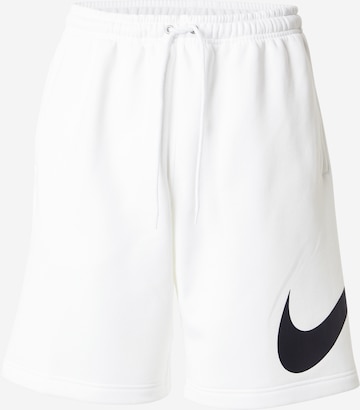 Pantalon 'CLUB' Nike Sportswear en blanc : devant