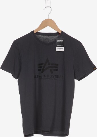 ALPHA INDUSTRIES T-Shirt M in Grau: predná strana
