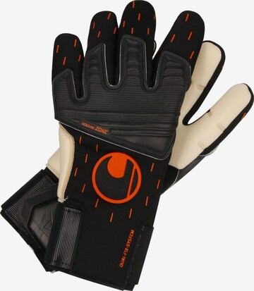 UHLSPORT Athletic Gloves in Black