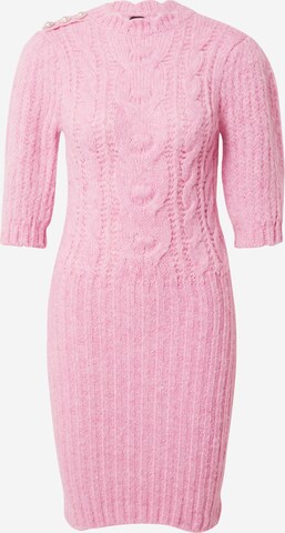 River Island - Vestido de punto en rosa: frente