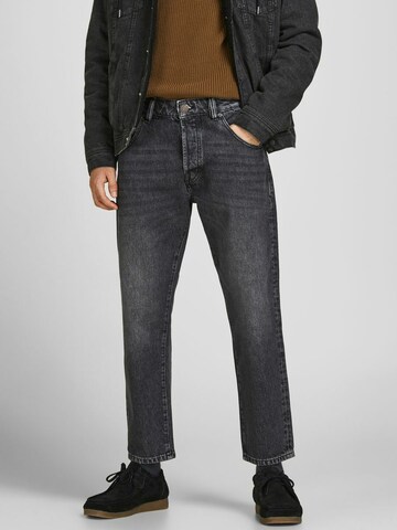 JACK & JONES Tapered Jeans 'Frank Leen' in Grey: front