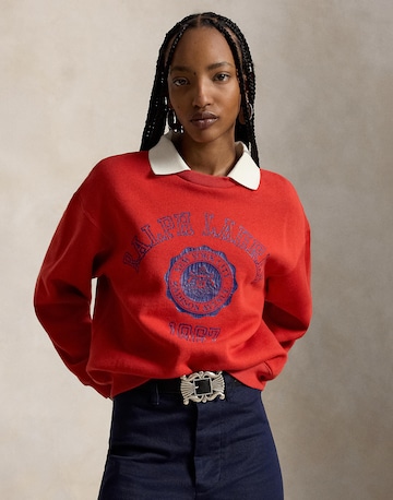 Sweat-shirt Polo Ralph Lauren en rouge : devant