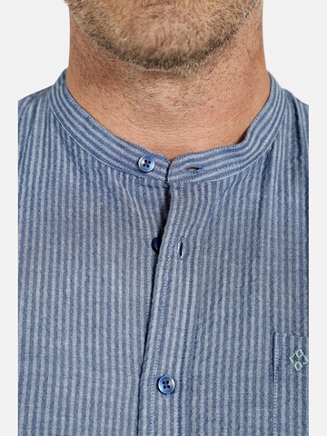 Charles Colby Comfort fit Button Up Shirt ' Duke Carrey ' in Blue