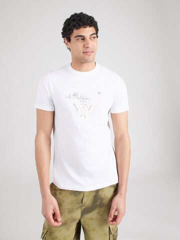 T-Shirt GUESS en blanc : devant