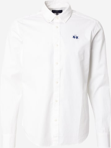 La Martina Regularny krój Koszula w kolorze biały: przód