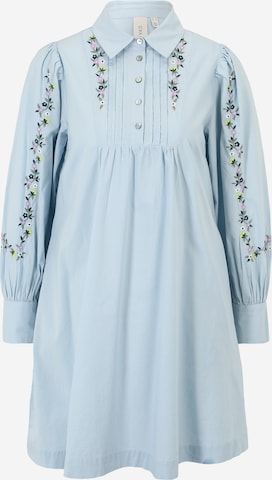 Y.A.S Petite Skjortklänning 'KENLY' i blå: framsida