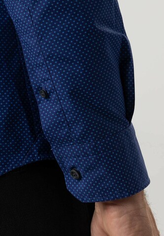 Black Label Shirt Regular fit Business Shirt 'PRINT' in Blue