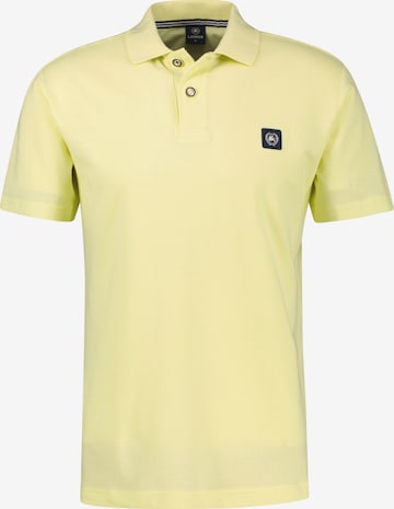LERROS Maskulines Poloshirt aus Baumwolle mit griffiger Struktur in Gelb: Vorderseite