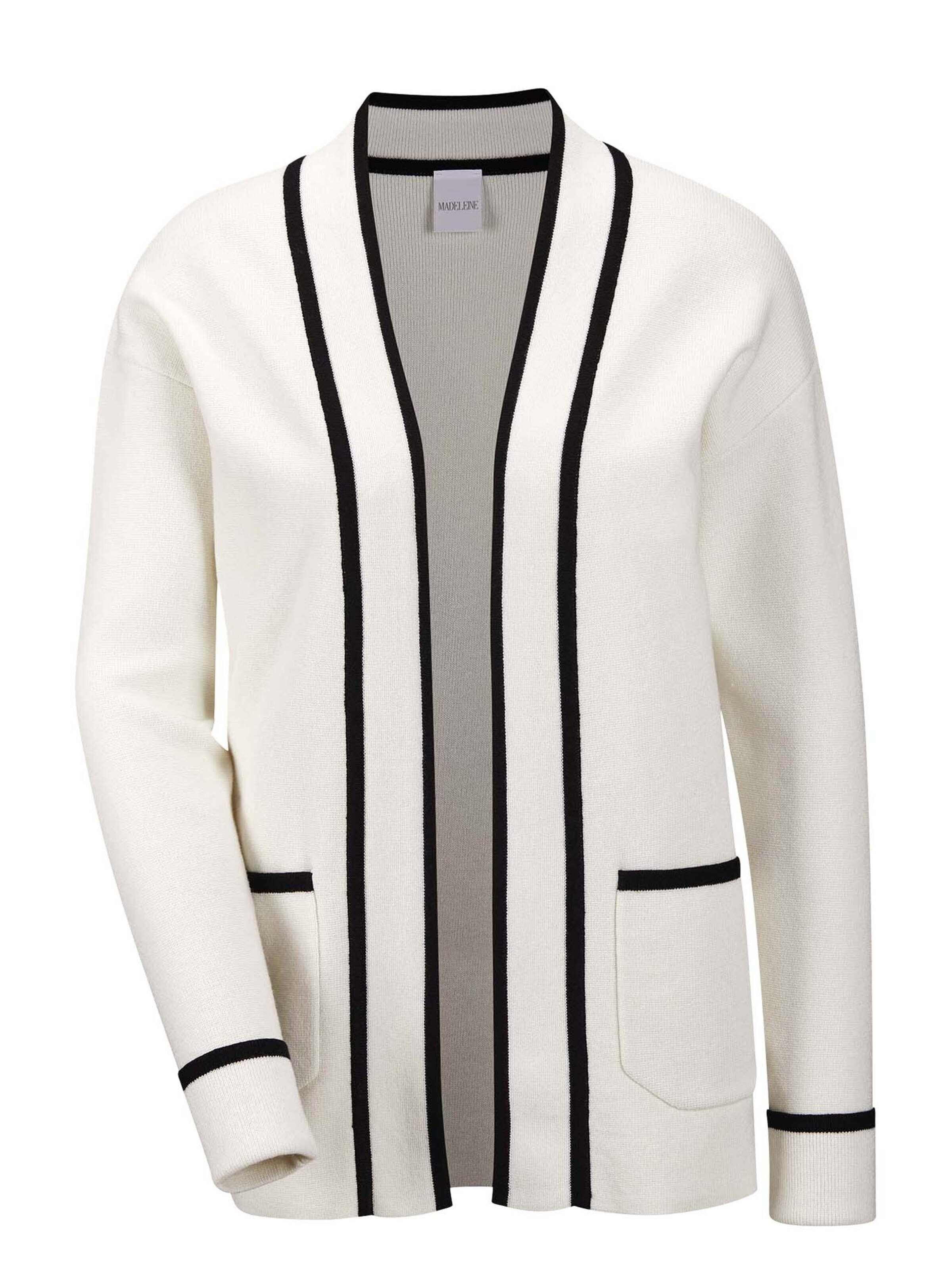 Cardigan MADELEINE en noir : devant