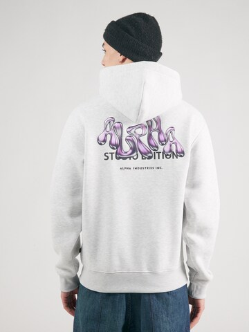 ALPHA INDUSTRIES Sweatshirt 'Studio Edition' in Grey: front