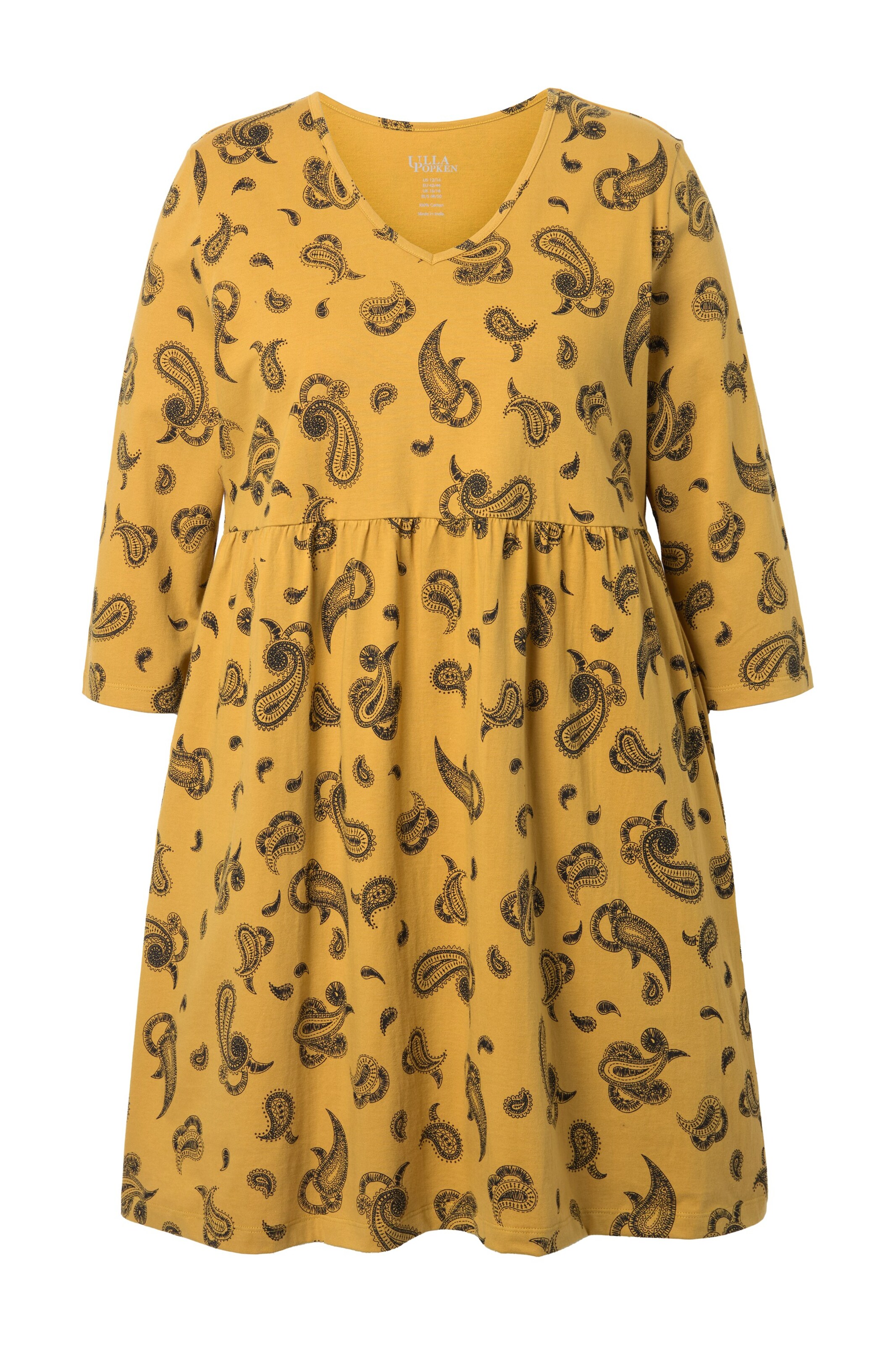 Ulla Popken Jurk in Geel: voorkant