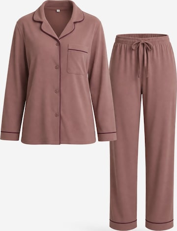 Pigiama 'Leafletic Women’s Nightwear Long set' di LEAFLETIC in marrone: frontale