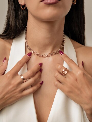 Hey Happiness Necklace 'Textured Link Choker' in Gold
