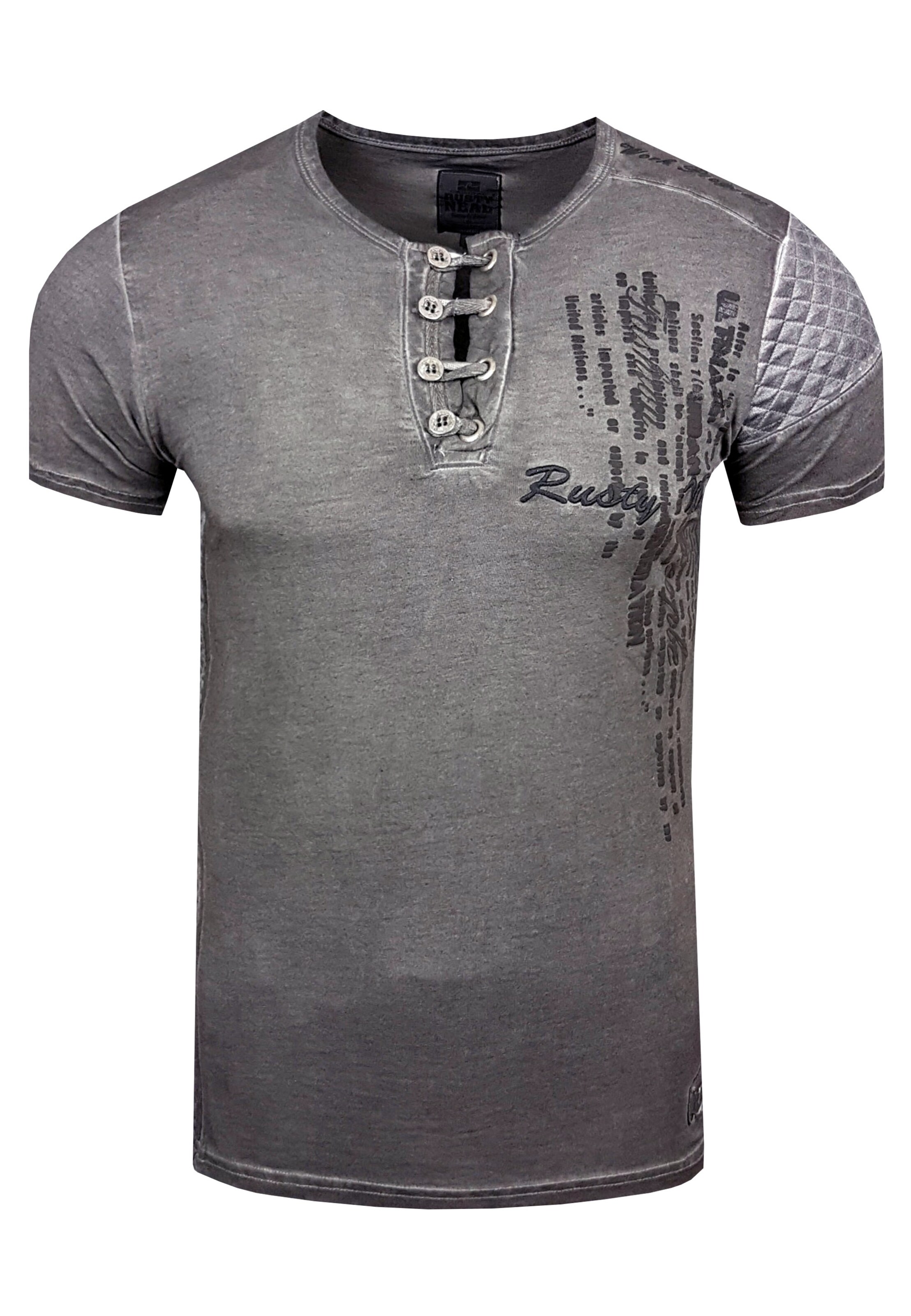 Rusty Neal T-Shirt in Grau: Vorderseite