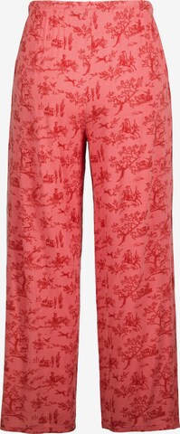 Ulla Popken Wide leg Pajama Pants in Pink