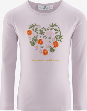 T-Shirt happy girls en violet : devant