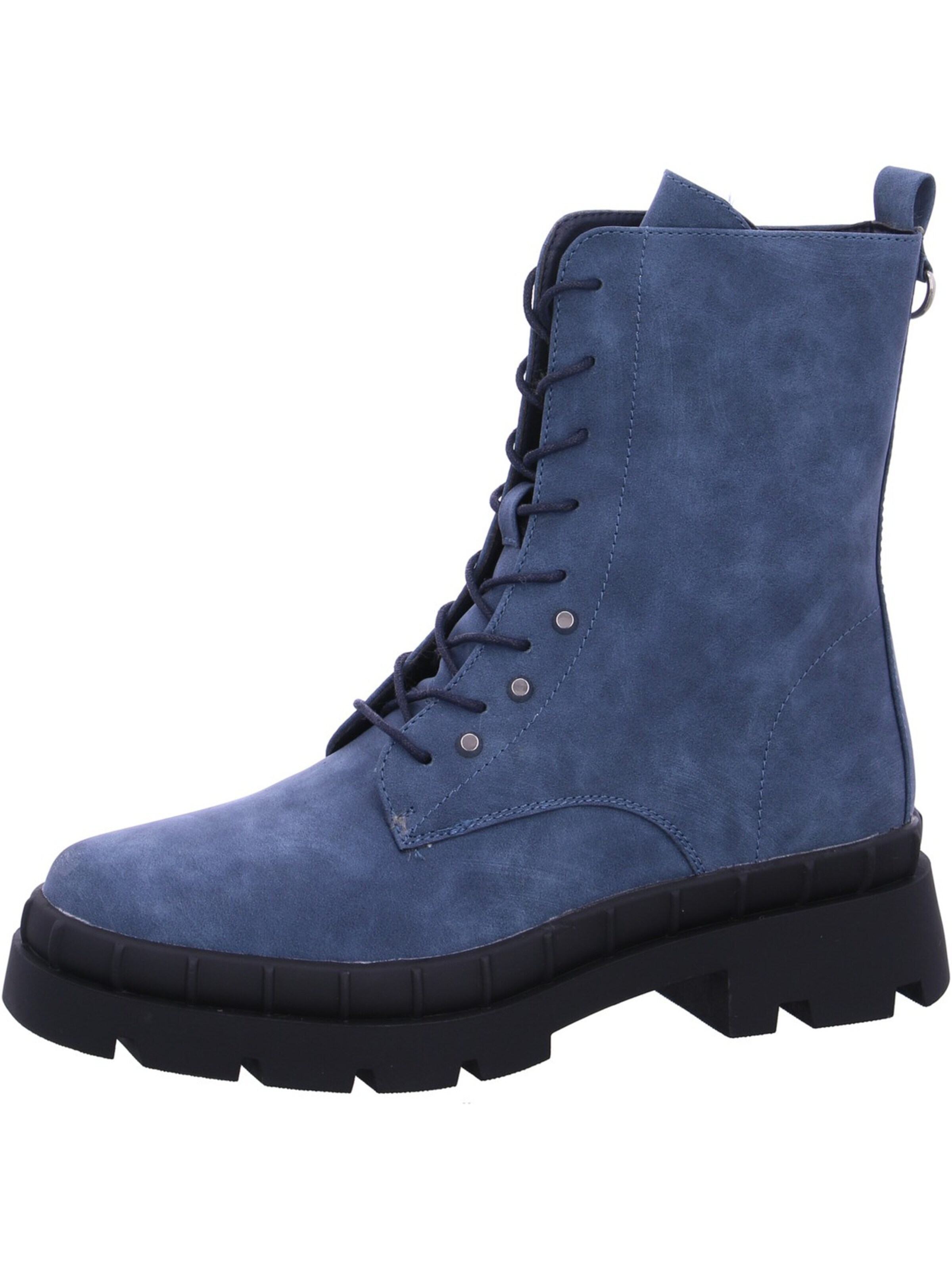 Laufsteg München Lace-Up Boots in Blue: front