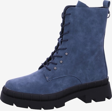 Laufsteg München Schnürstiefel in Blau: Vorderseite