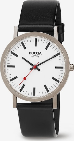 Boccia Titanium Analog Watch in Black: front