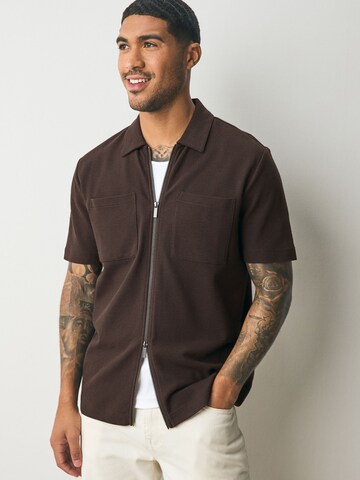 Next Regular Fit Hemd in Braun: Vorderseite