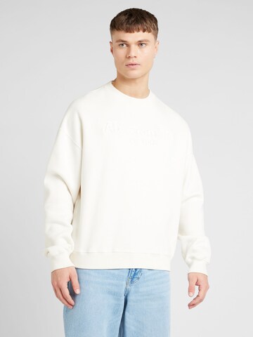 Sweat-shirt Abercrombie & Fitch en beige : devant