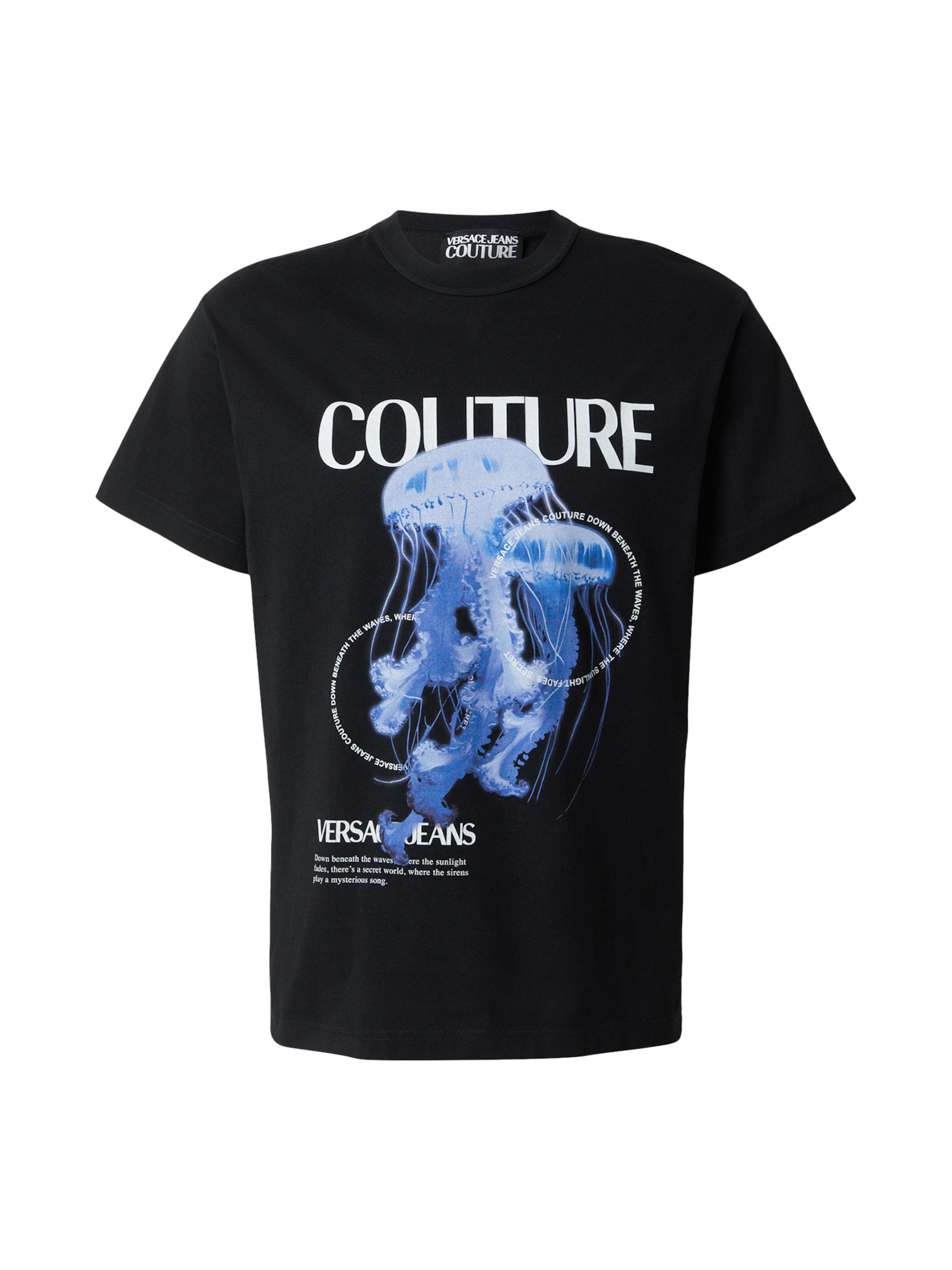 Versace Jeans Couture Футболка 'JELLYFISH' в Черный: спереди