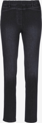 Goldner Slimfit Jeans 'Louisa' in Schwarz: predná strana