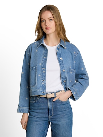 TOM TAILOR DENIM Φθινοπωρινό και ανοιξιάτικο μπουφάν σε μπλε: μπροστά