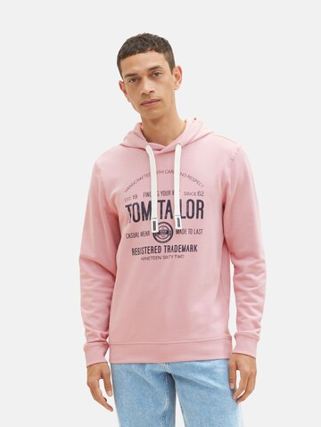 TOM TAILORSweater majica - roza boja: prednji dio