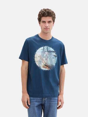 TOM TAILOR Shirt in Blauw: voorkant