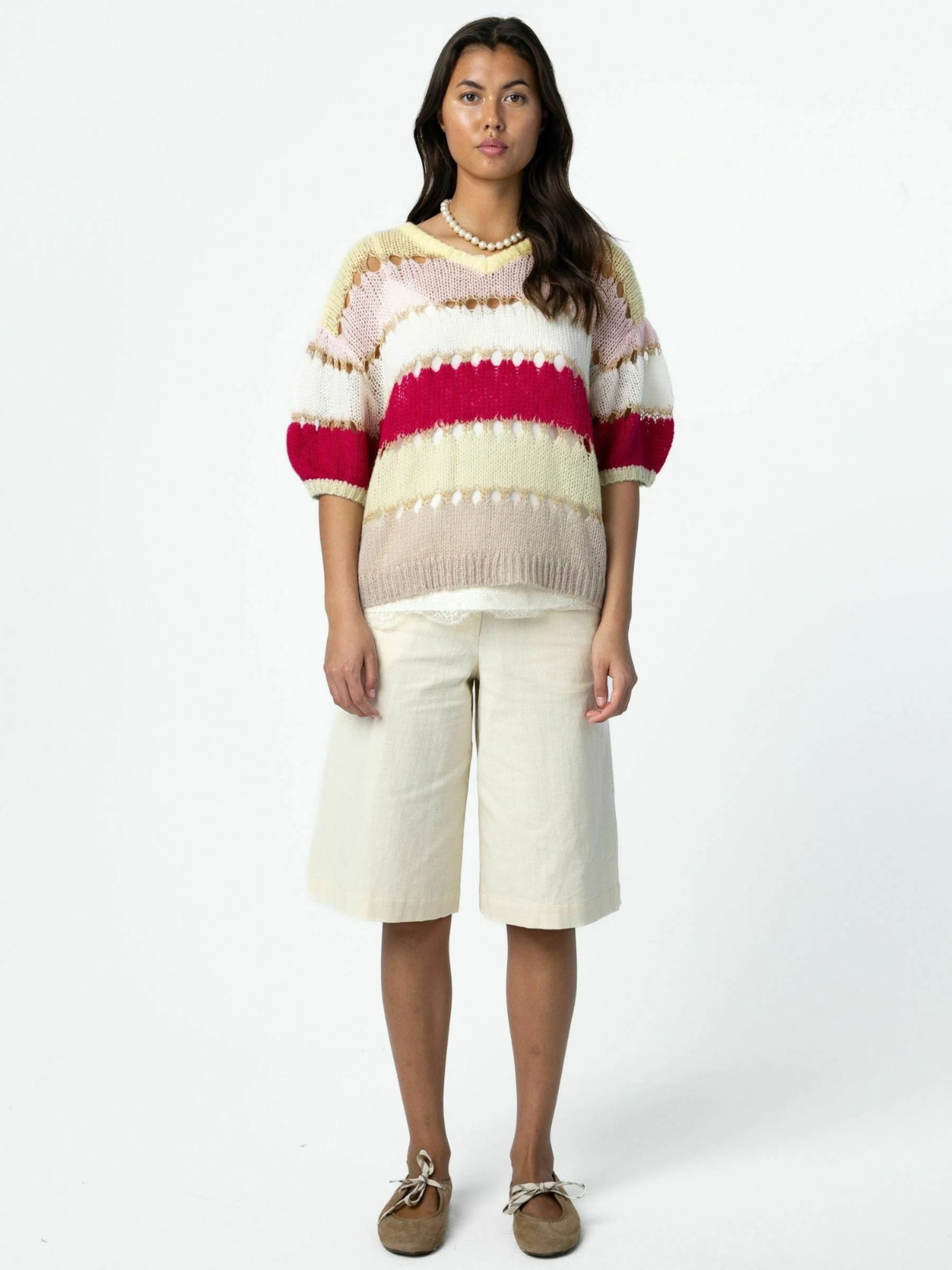 Regular Pantalon ' Short ' Coster Copenhagen en blanc : devant
