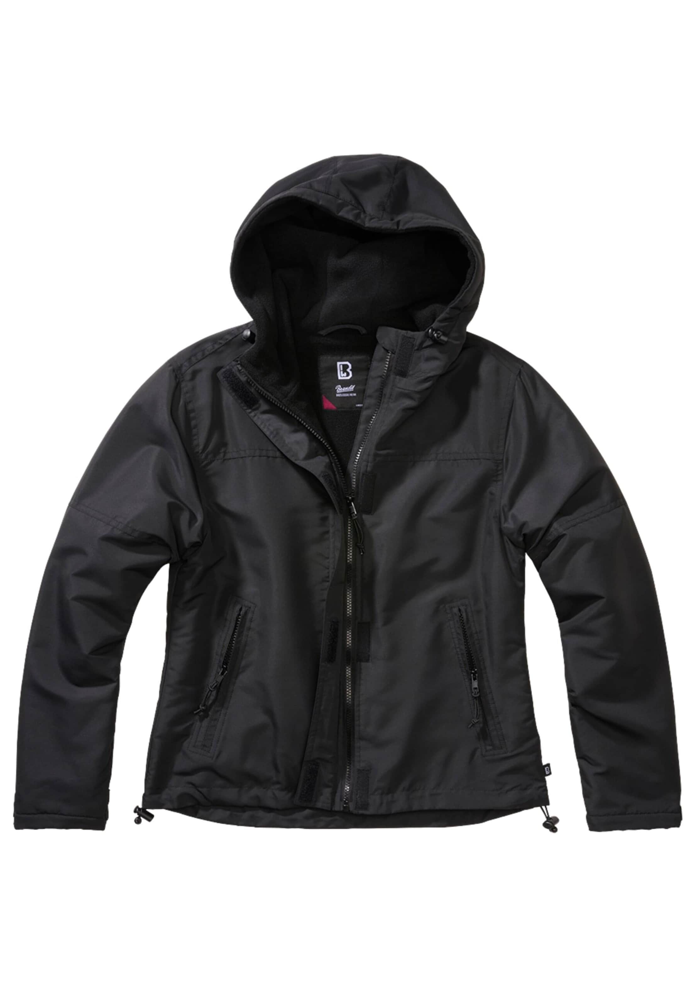 Brandit Between-season jacket in Black: front