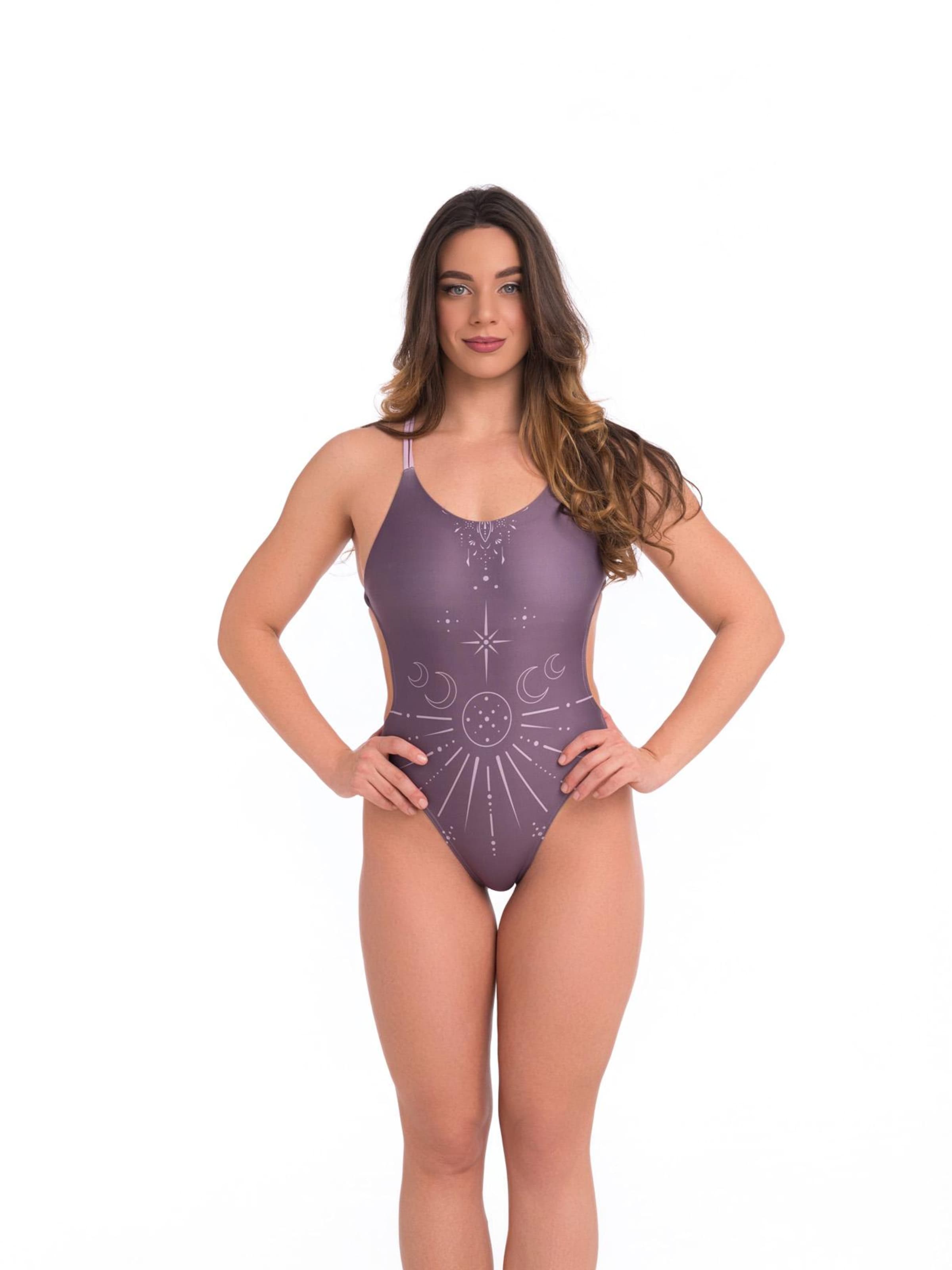 Jaze Sportbadeanzug 'Moonlight'‌‌ in XS in lila, Produktansicht
