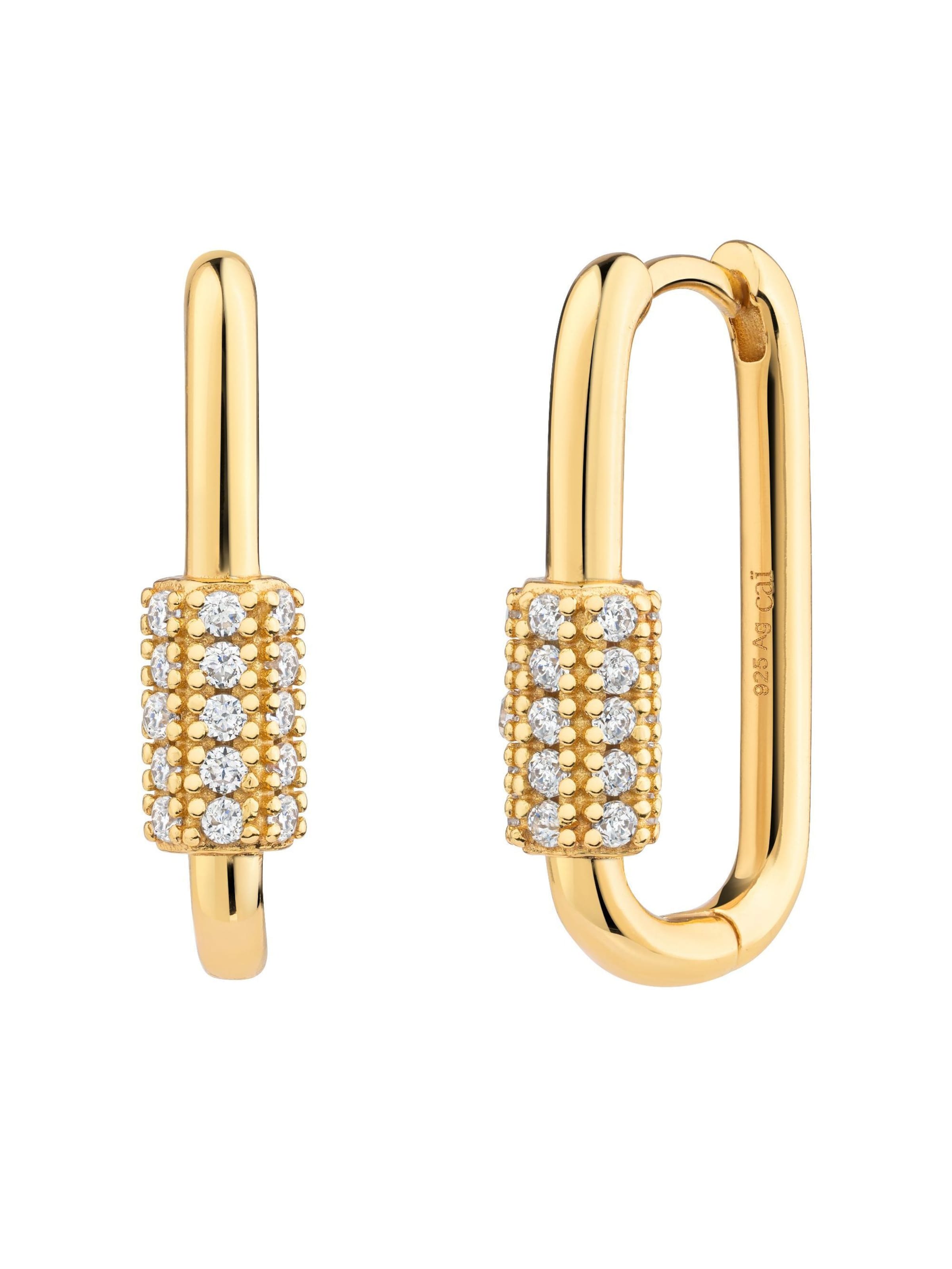 Boucles d'oreilles caï en jaune : devant