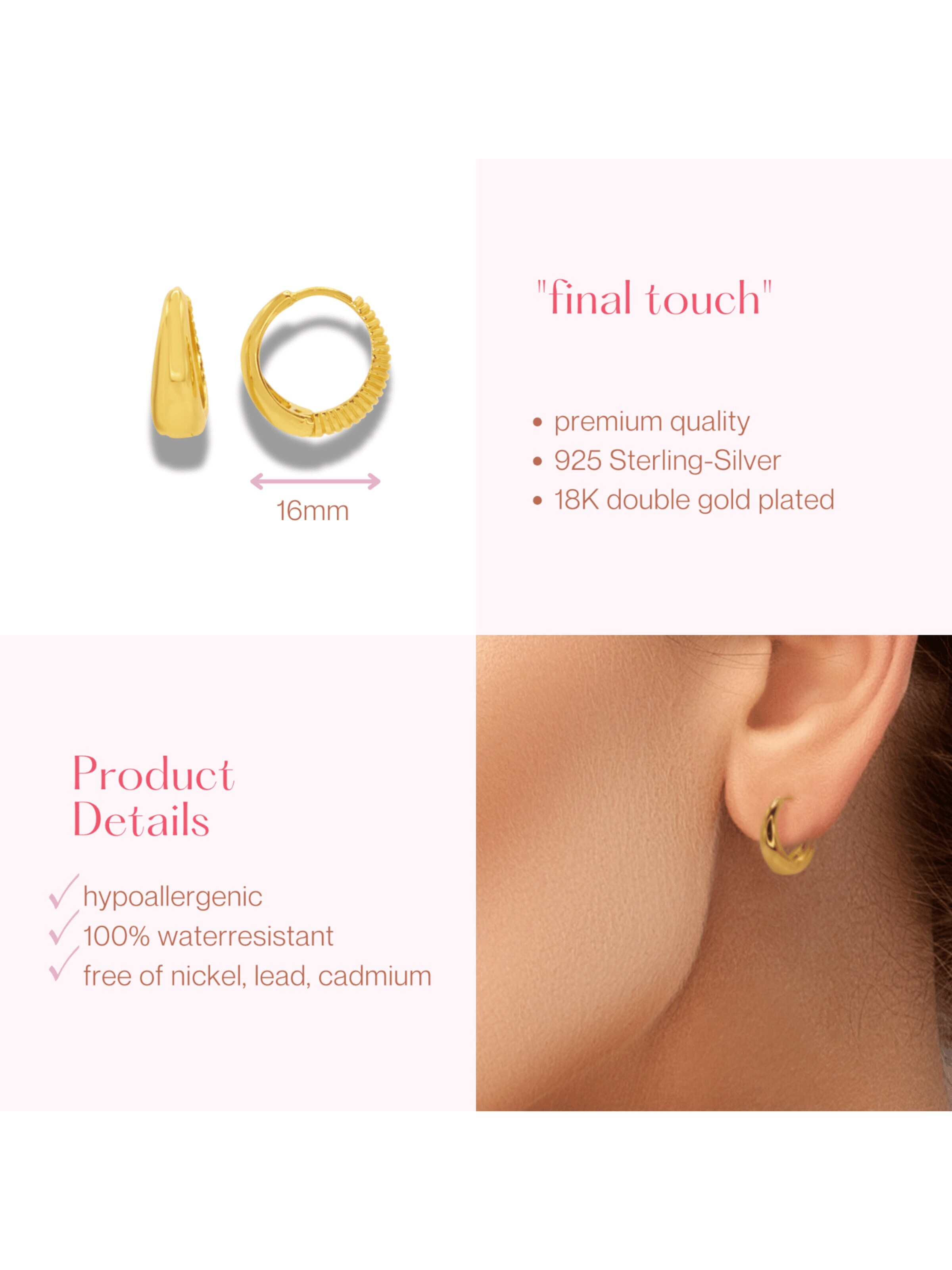 ARS-ARGENTI Ohrringe 'FINAL TOUCH'‌‌‌ in Gold