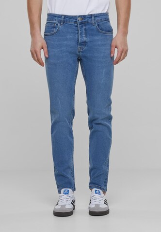 2Y Premium Slimfit Jeans in Blauw: voorkant