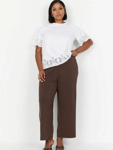 Wide Leg Pantalon 'Sabina' Wasabi Concept en marron