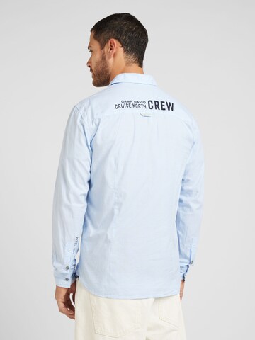 CAMP DAVID Regular fit Button Up Shirt in Blue