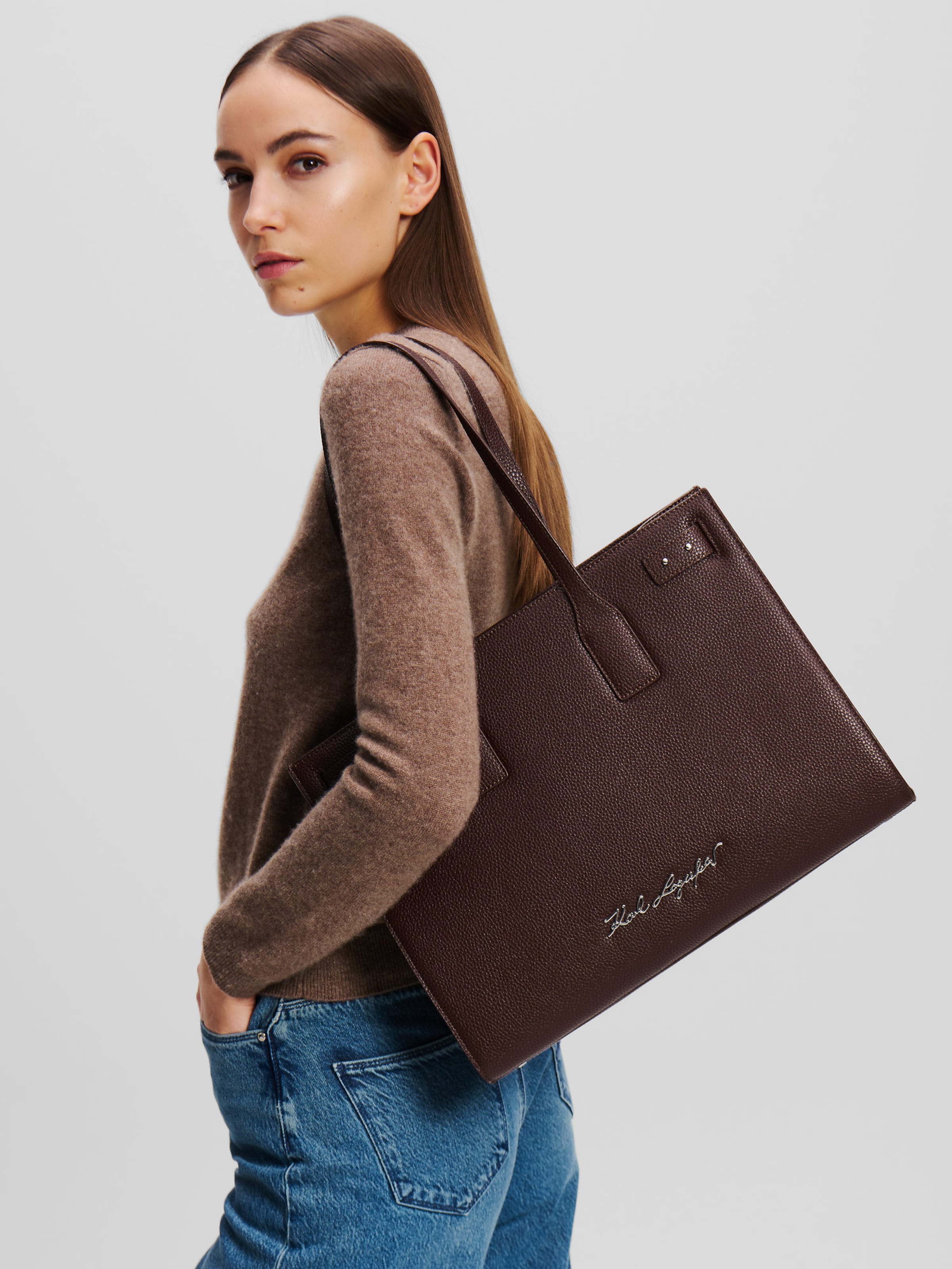 Pebbled leather shoulder bag hotsell