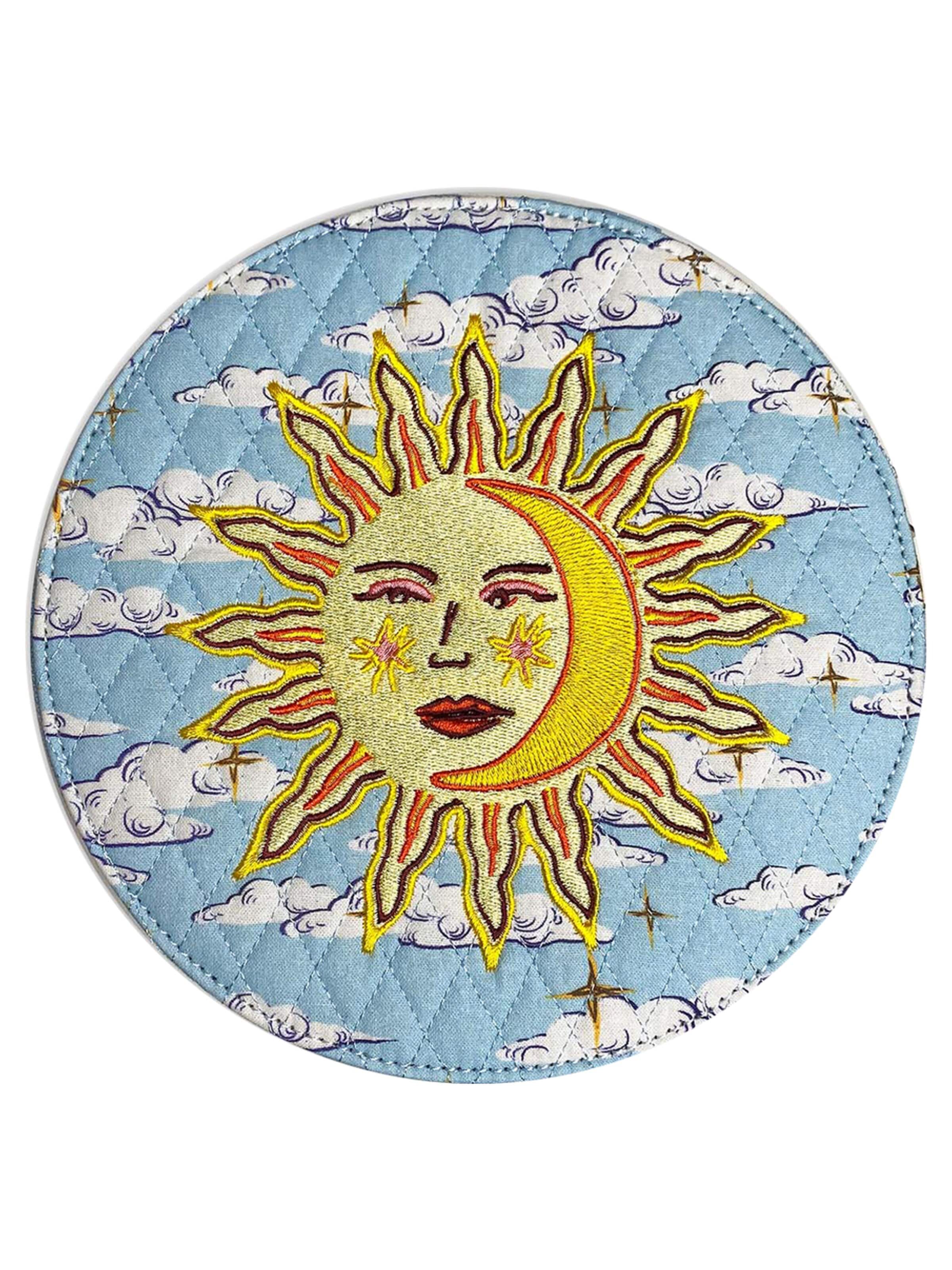 Marylène Madou Make up tas in Blauw: voorkant