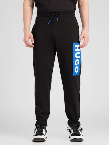 Tapered Pantaloni 'Nuram' de la HUGO Blue pe negru: față