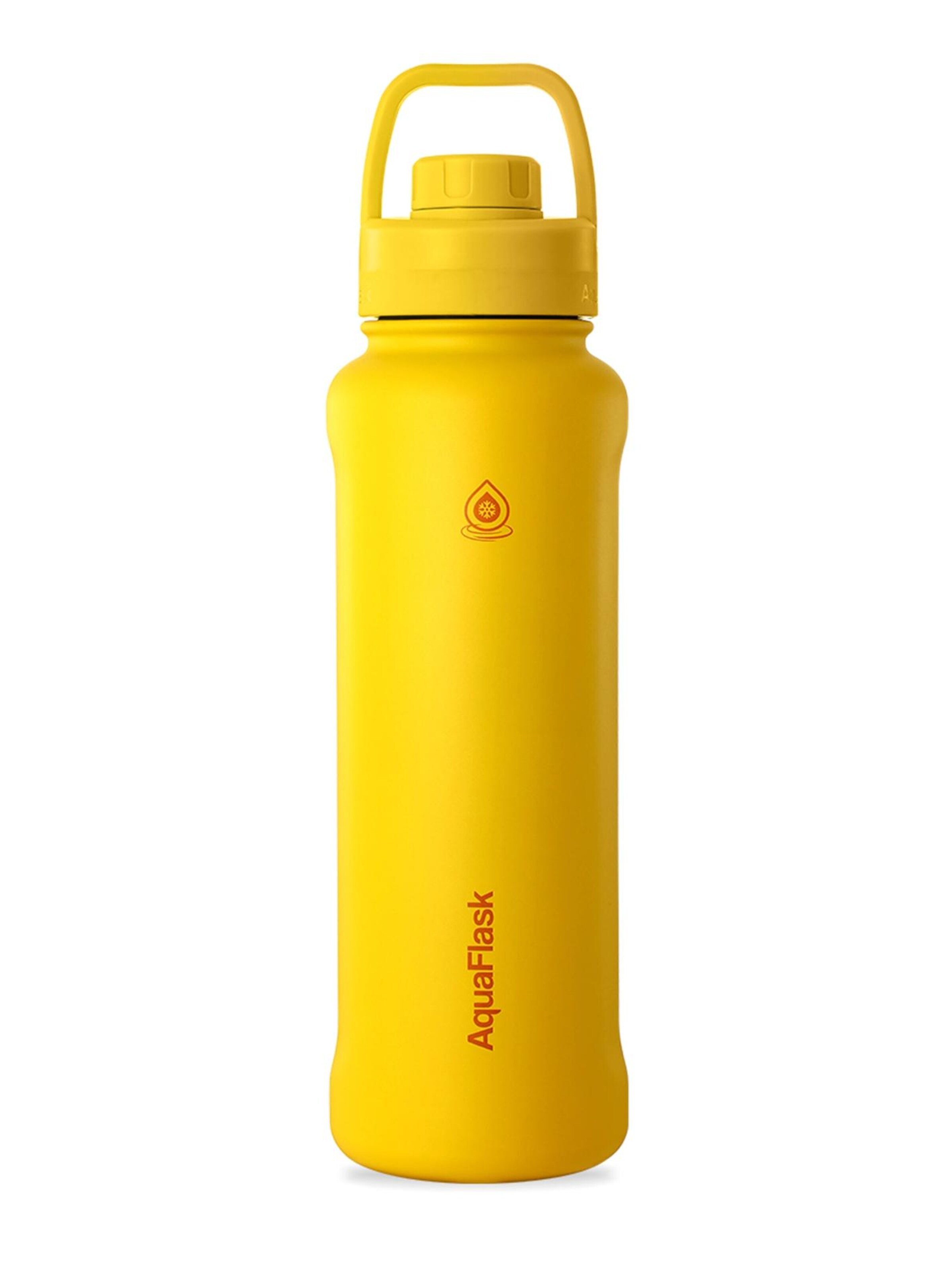 AquaFlask Láhev na vodu 'AquaFlask Termoláhev REGULAR+ 1,18l' – žlutá: přední strana