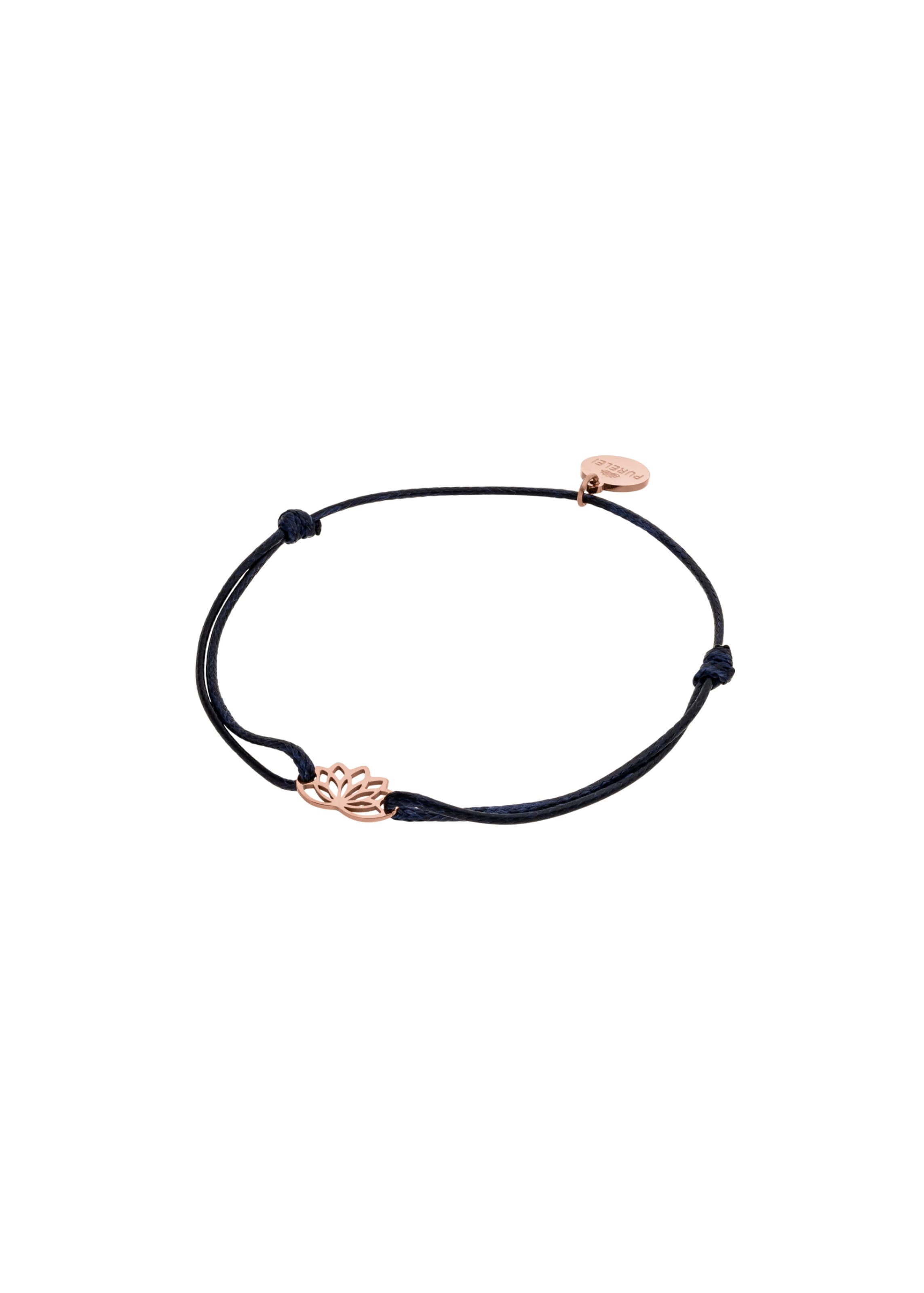 PURELEI Bracelet 'Awesome' en 16 - 19 cm en or rose / noir, Vue avec produit